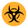 Emoji Biohazard jel ☣ image - Microsoft Classic 2D style