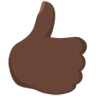 Thumbs Up: Dark Skin Tone Emoji 👍🏿 image - Facebook Messenger (2016) style