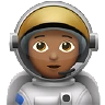 Astronaut: Medium-Dark Skin Tone Emoji 🧑🏾‍🚀 image - Apple style