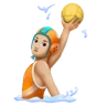 Person Playing Water Polo: Medium-Light Skin Tone Emoji 🤽🏼 image - Huawei Harmony OS style