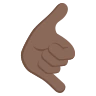 Call Me Hand: Dark Skin Tone Emoji 🤙🏿 image - EmojiTwo style