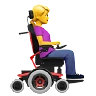 Woman In Motorized Wheelchair Facing Right Emoji 👩‍🦼‍➡️ image - Apple style