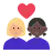 Couple With Heart: Woman, Woman, Medium-Light Skin Tone, Dark Skin Tone