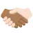 Handshake: Medium-Dark Skin Tone, Light Skin Tone