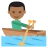 Person Rowing Boat: Medium-Dark Skin Tone