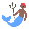Merman: Medium-Dark Skin Tone Emoji 🧜🏾‍♂️ image - Tossface style