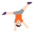 Person Cartwheeling: Light Skin Tone