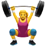 Woman Lifting Weights Emoji 🏋️‍♀️ image - Apple style