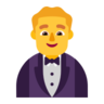 Man In Tuxedo Emoji 🤵‍♂️ image - Microsoft Classic 2D style