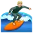 Man Surfing: Medium-Light Skin Tone