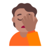 Person Facepalming: Medium Skin Tone Emoji 🤦🏽 image - Microsoft Classic 2D style