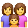 Family: Woman, Woman, Girl Emoji 👩‍👩‍👧 image - Samsung style