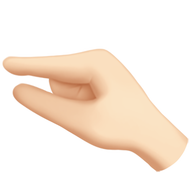 Pinching Hand: Light Skin Tone