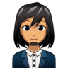 Woman Office Worker: Medium Skin Tone Emoji 👩🏽‍💼 image - Emojidex style
