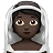 Person With Veil: Dark Skin Tone