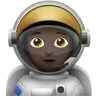 Astronaut: Dark Skin Tone Emoji 🧑🏿‍🚀 image - Apple style