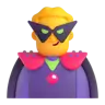 Man Supervillain Emoji 🦹‍♂️ image - Microsoft 3D Fluent style