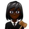Woman Judge: Dark Skin Tone Emoji 👩🏿‍⚖️ image - Emojidex style
