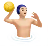 Man Playing Water Polo: Light Skin Tone Emoji 🤽🏻‍♂️ image - Apple style