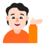 Person Tipping Hand: Light Skin Tone Emoji 💁🏻 image - Microsoft Classic 2D style