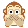 Macaco fala-não-mal Emoji 🙊 image - Skype style