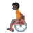 Person In Manual Wheelchair: Dark Skin Tone