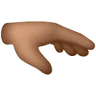 Palm Down Hand: Medium-Dark Skin Tone Emoji 🫳🏾 image - Samsung style