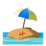 Plaża z parasolem Emoji 🏖 image - Huawei Harmony OS style
