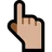 Backhand Index Pointing Up: Medium-Light Skin Tone