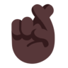 Crossed Fingers: Dark Skin Tone Emoji 🤞🏿 image - Microsoft Classic 2D style