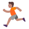 Person Running: Medium Skin Tone Emoji 🏃🏽 image - Microsoft Classic 2D style