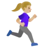 Woman Running Facing Right: Medium-Light Skin Tone Emoji 🏃🏼‍♀️‍➡️ image - Google Noto Color style