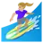 Woman Surfing: Medium-Light Skin Tone
