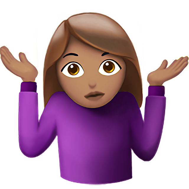 Woman Shrugging: Medium Skin Tone