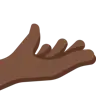 Palm Up Hand: Dark Skin Tone Emoji 🫴🏿 image - Twitter / X (Twemoji) style