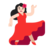 Woman Dancing: Light Skin Tone