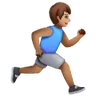Man Running Facing Right: Medium Skin Tone Emoji 🏃🏽‍♂️‍➡️ image - Samsung style