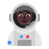 Woman Astronaut: Dark Skin Tone Emoji 👩🏿‍🚀 image - Microsoft Classic 2D style