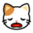 까다로운 고양이 얼굴