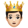 Prince: Light Skin Tone Emoji 🤴🏻 image - Huawei Harmony OS style