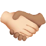 Handshake: Light Skin Tone, Medium Skin Tone Emoji 🫱🏻‍🫲🏽 image - Apple style