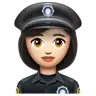 Woman Police Officer: Light Skin Tone Emoji 👮🏻‍♀️ image - WhatsApp style