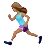 Woman Running: Medium Skin Tone