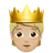 Person With Crown: Medium-Light Skin Tone