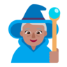 Woman Mage: Medium Skin Tone Emoji 🧙🏽‍♀️ image - Microsoft Classic 2D style