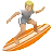 Person Surfing: Medium-Light Skin Tone