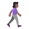 Woman Walking Facing Right: Medium-Dark Skin Tone Emoji 🚶🏾‍♀️‍➡️ image - Microsoft Classic 2D style