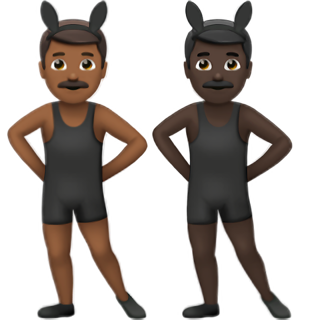 Men With Bunny Ears: Medium-Dark Skin Tone, Dark Skin Tone