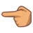 Backhand Index Pointing Left: Medium Skin Tone