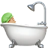 Person Taking Bath: Medium-Light Skin Tone Emoji 🛀🏼 image - Apple style